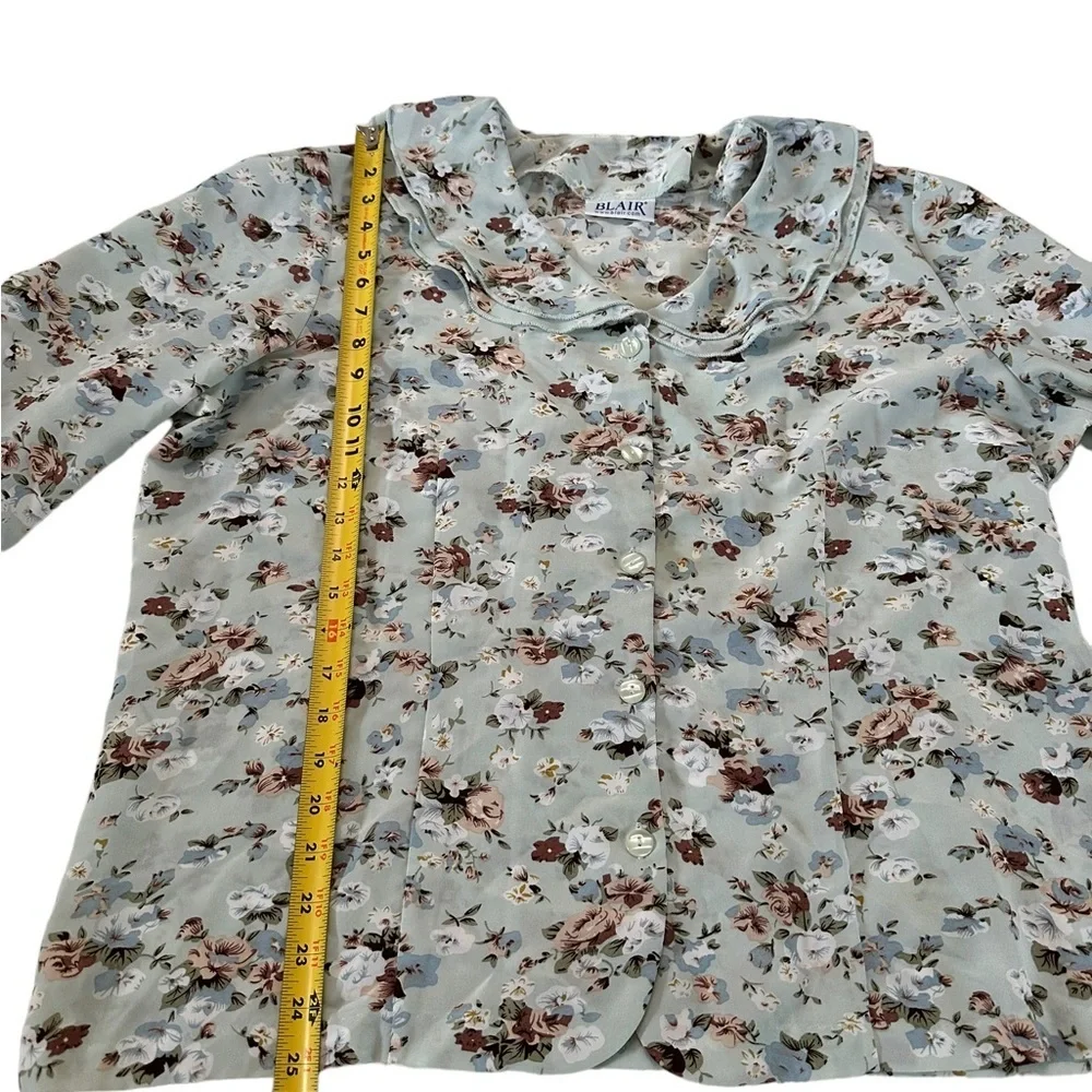 Blair Floral Button Down Bell Sleeve Blouse Size L/XL